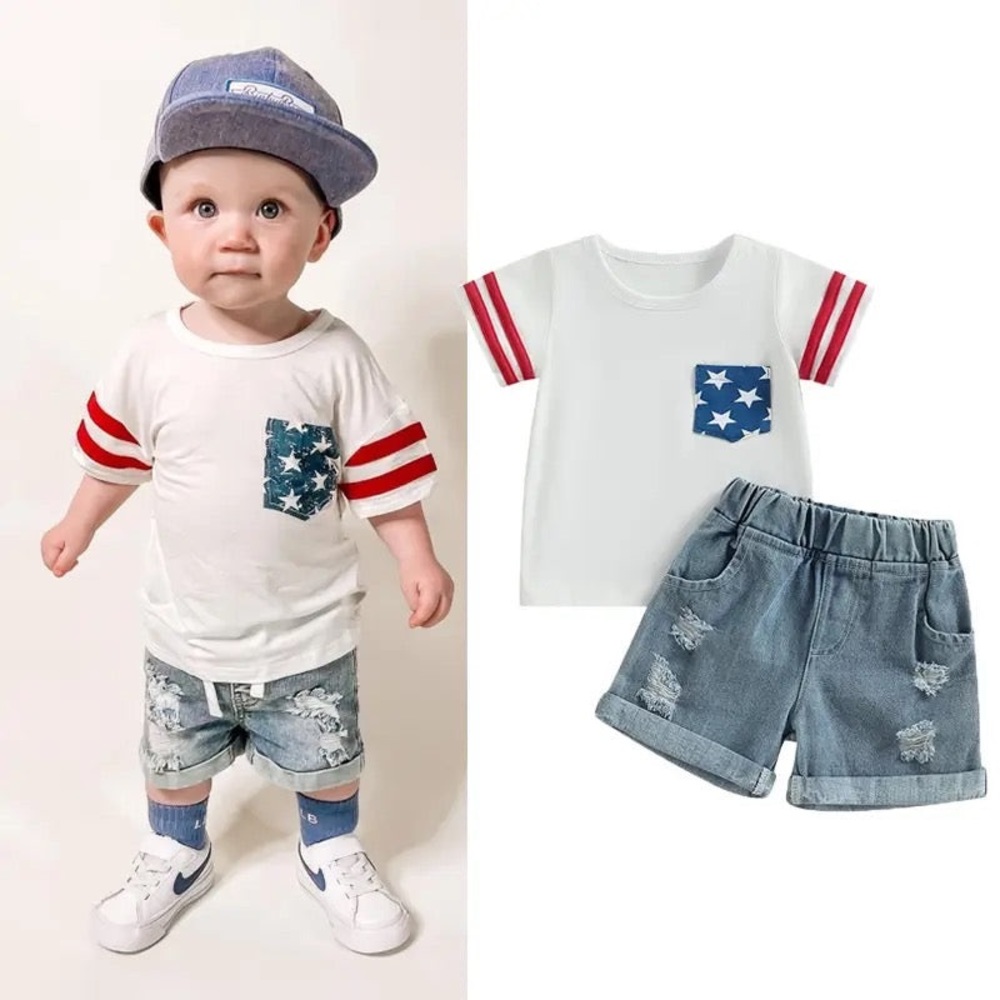 Patchwork TShirt Set